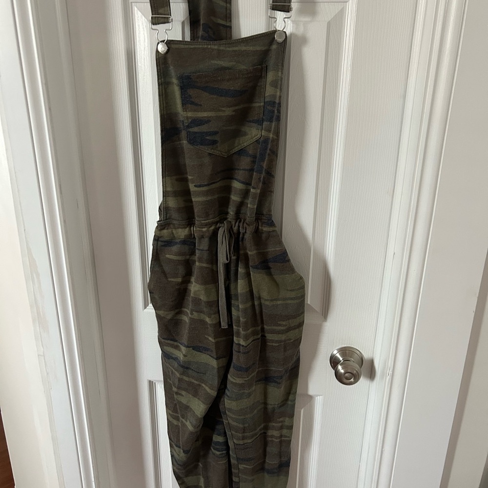 Camouflage Jumpsuit with Adjustable Straps